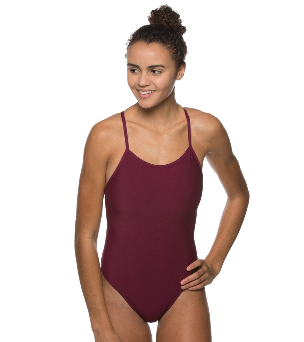 JOLYN Women's Perry Solid One Piece Swimsuit