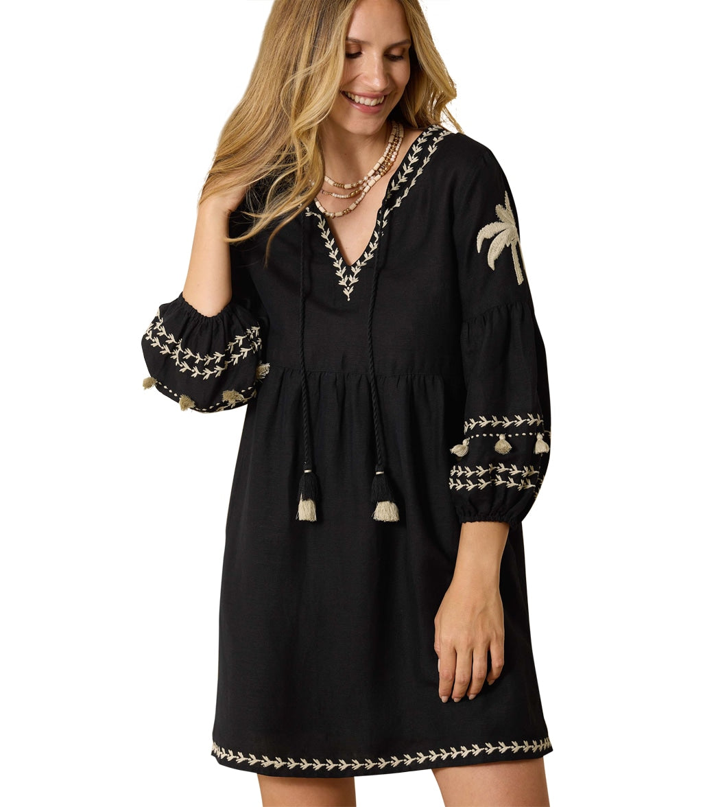Tommy Bahama Women's Playa Brava Palm Embroidered Cover Up Dress
