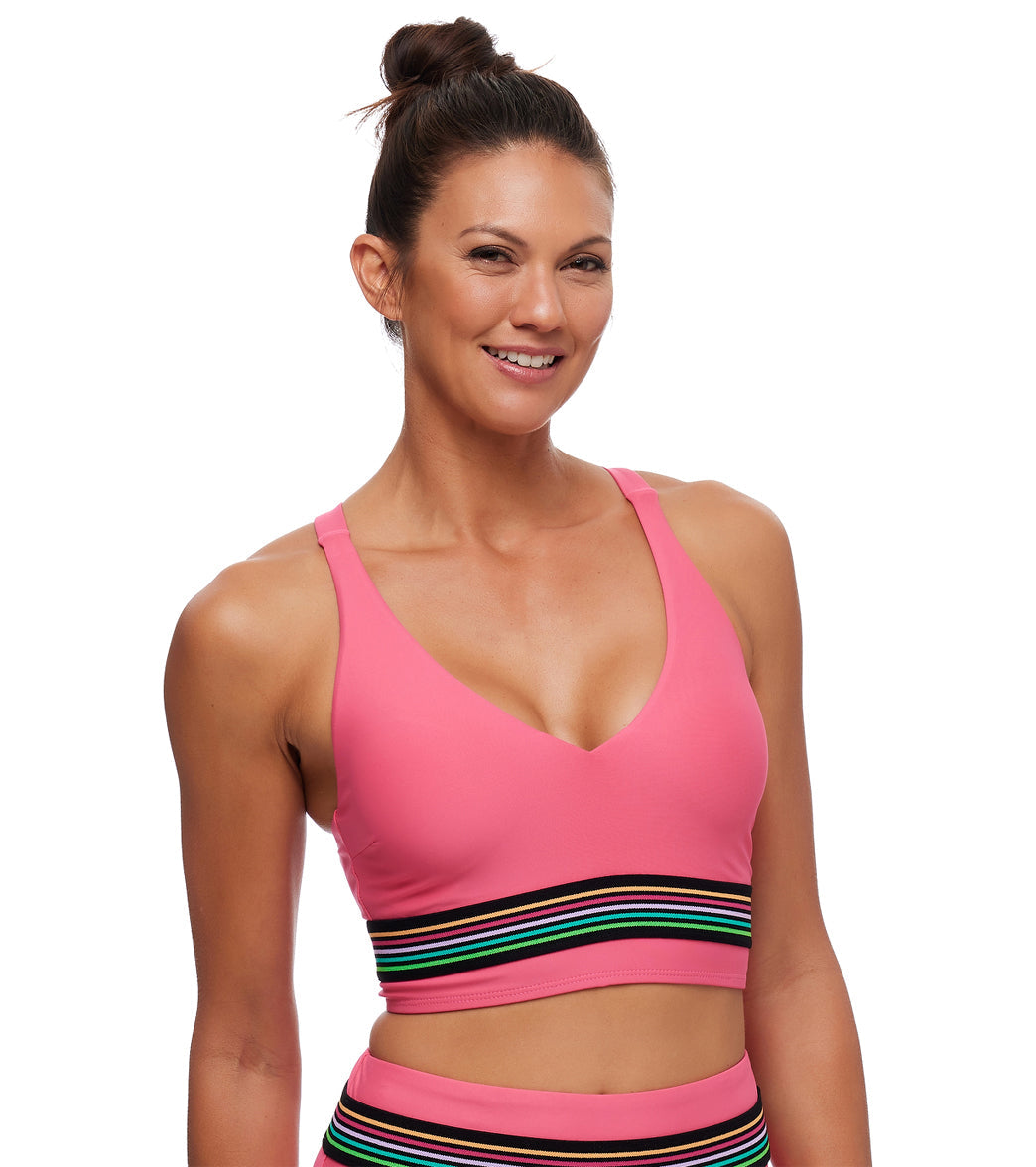 Next by Athena Women's Good Karma Jacquard Band V-Neck Bikini Top