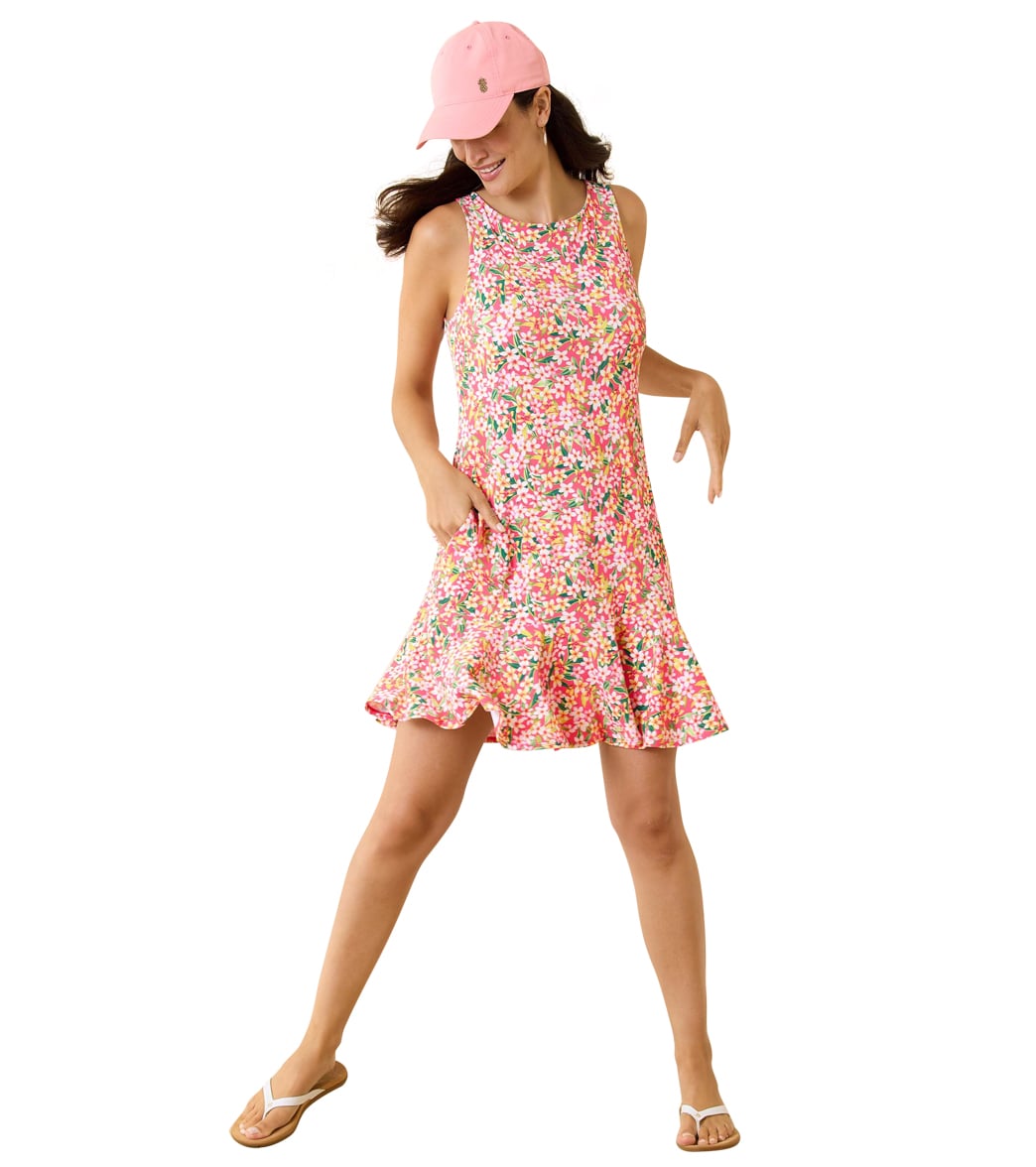 Tommy Bahama Women's Island Cays Flora Flounce Cover Up Dress