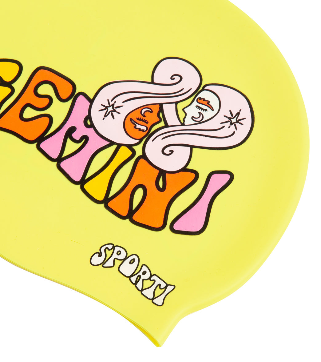 Sporti Groovy Zodiac Gemini Silicone Swim Cap