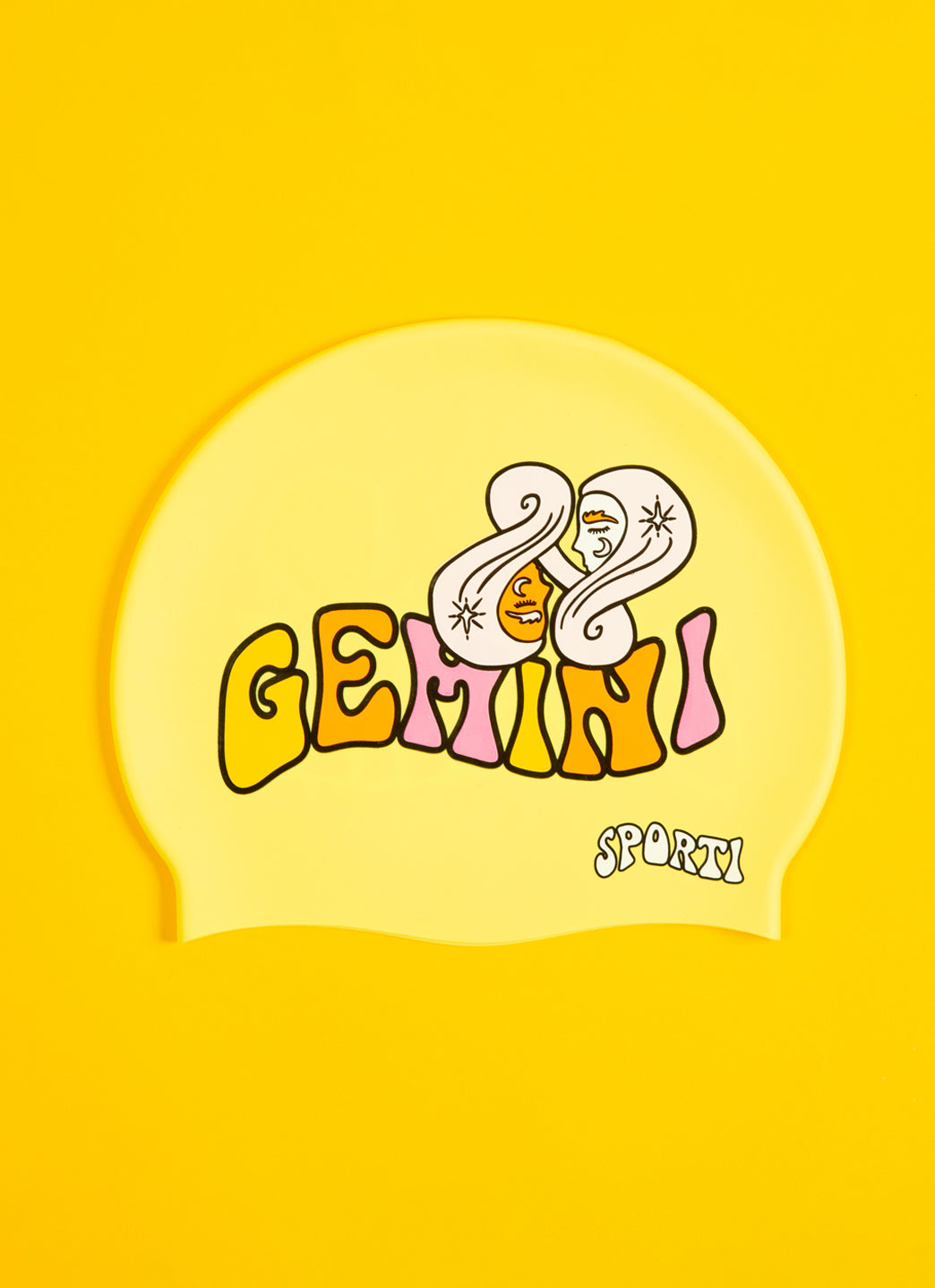 Sporti Groovy Zodiac Gemini Silicone Swim Cap