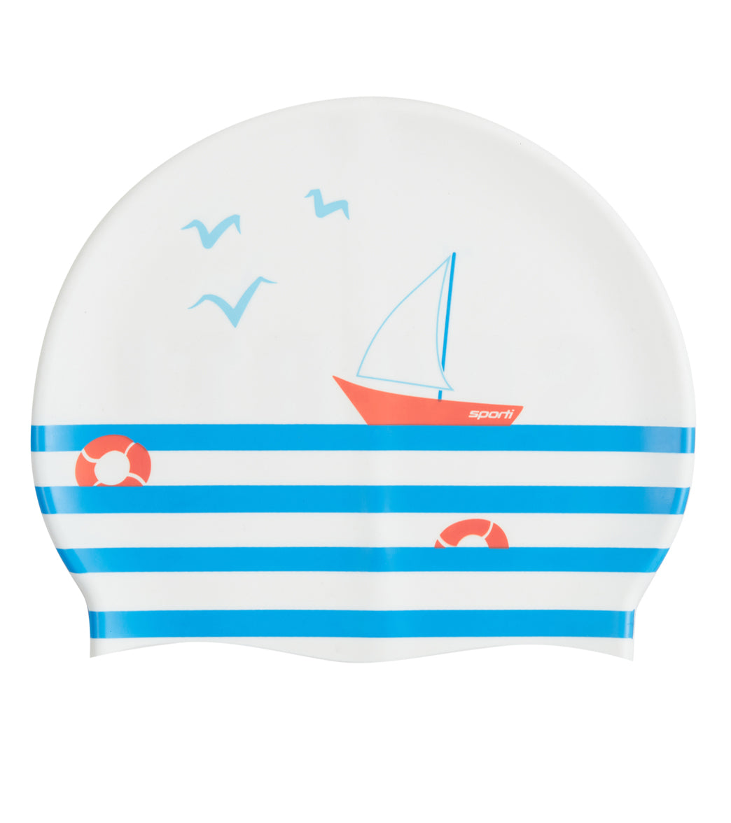 Sporti x Emma Weyant French Stripe Silicone Swim Cap