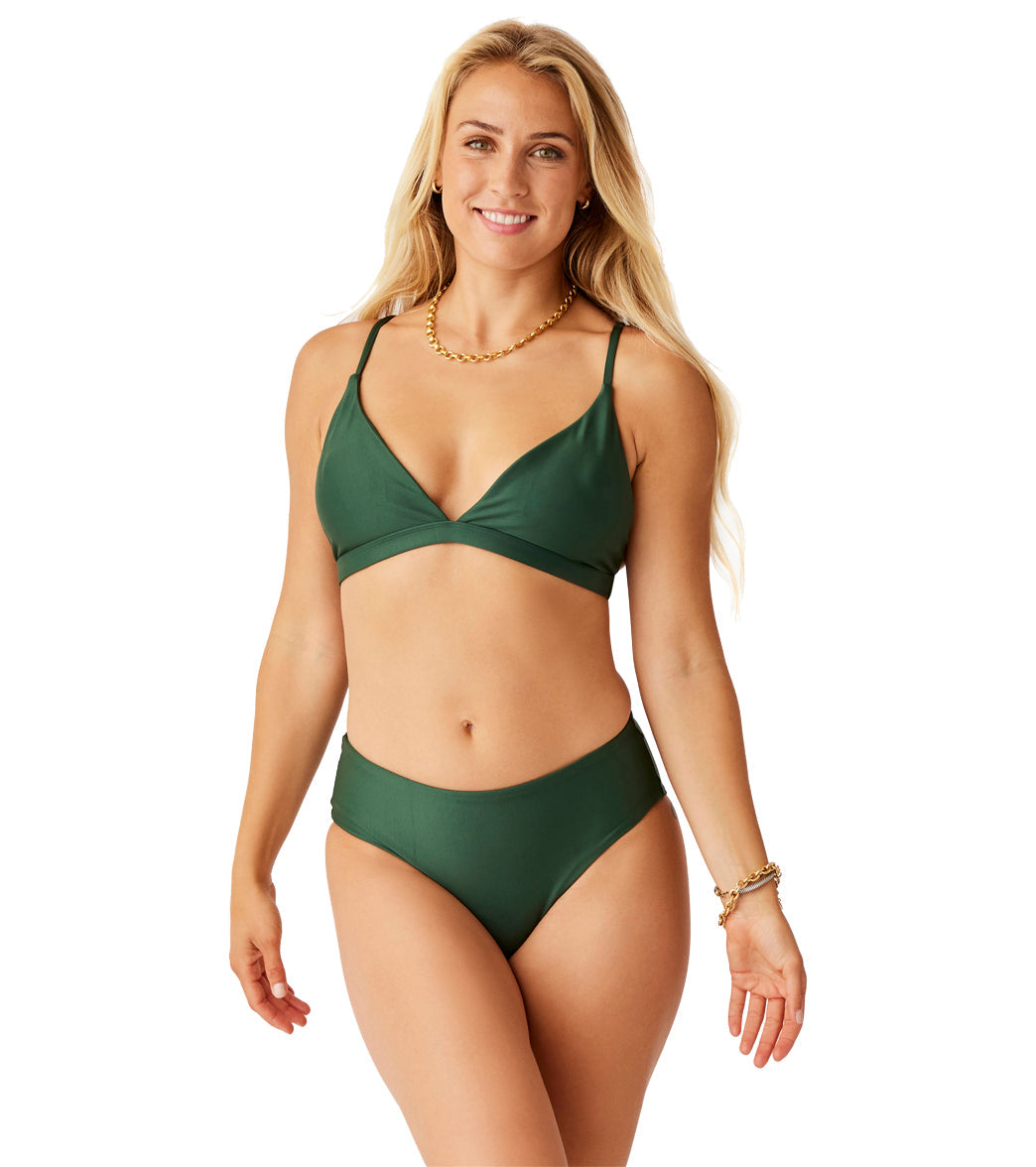 Carve Designs Women's Drea V-Neck Compression Bikini Top