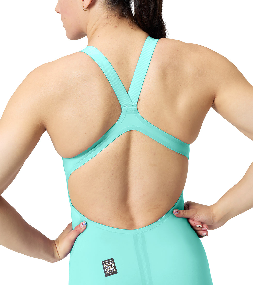 Speedo Women's LZR Valor 2.0 Open Back Kneeskin Tech Suit Swimsuit