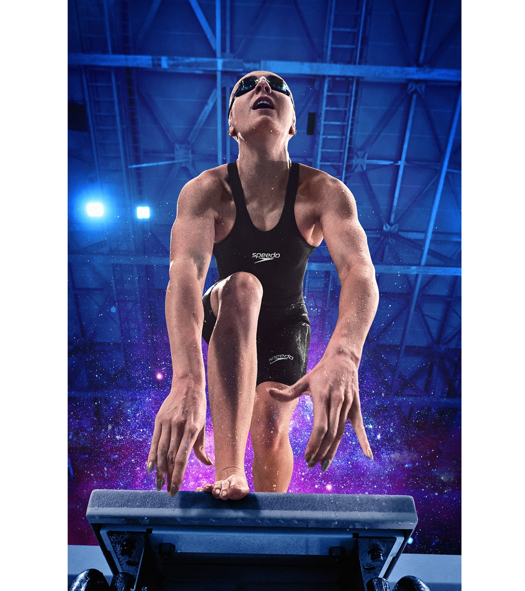 Speedo Women's LZR Valor 2.0 Open Back Kneeskin Tech Suit Swimsuit