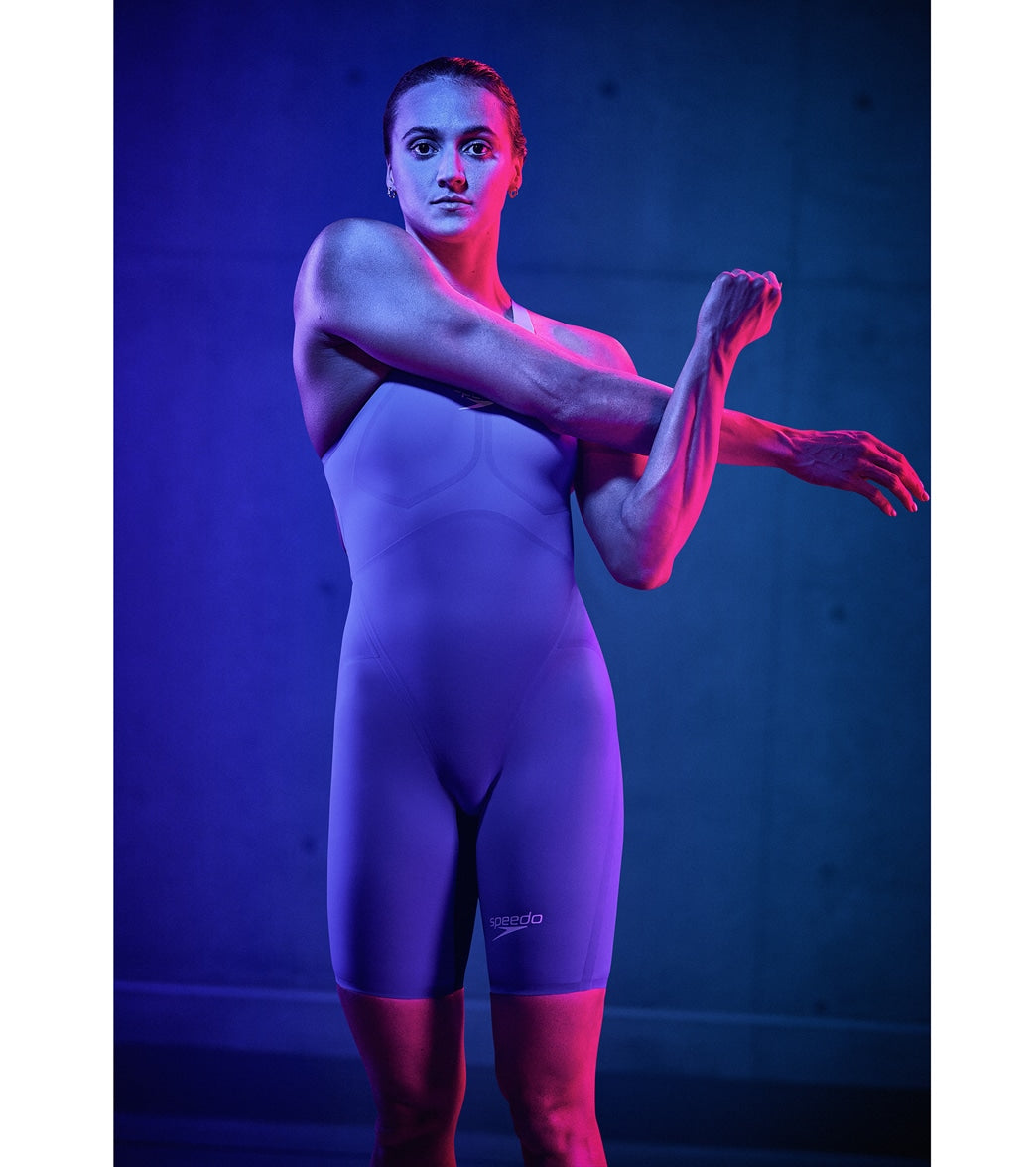 Speedo Women's LZR Valor 2.0 Open Back Kneeskin Tech Suit Swimsuit