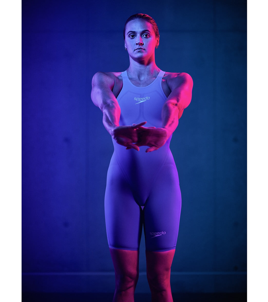 Speedo Women's LZR Valor 2.0 Open Back Kneeskin Tech Suit Swimsuit