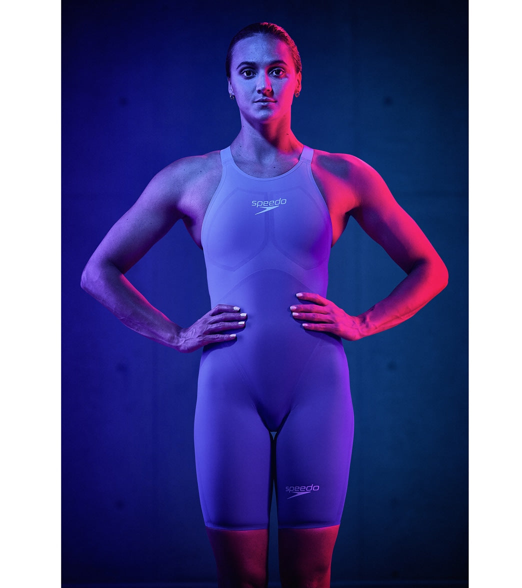 Speedo Women's LZR Valor 2.0 Open Back Kneeskin Tech Suit Swimsuit