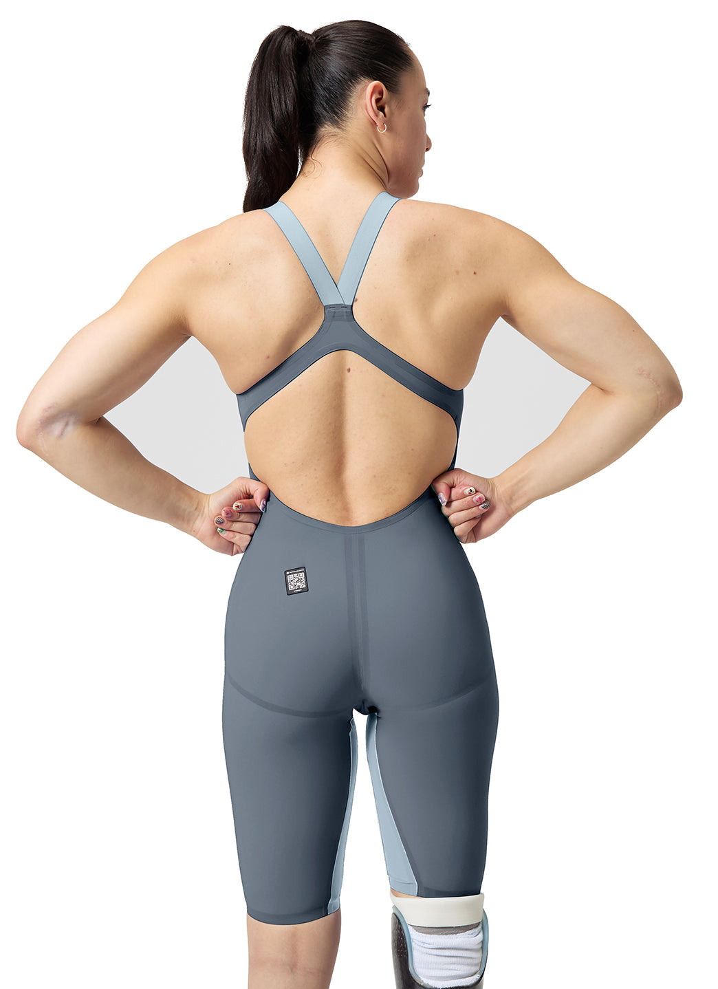 Speedo Women's LZR Valor 2.0 Open Back Kneeskin Tech Suit Swimsuit