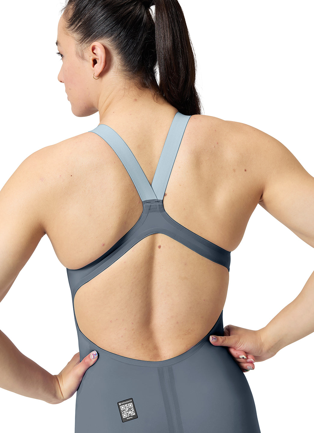 Speedo Women's LZR Valor 2.0 Open Back Kneeskin Tech Suit Swimsuit