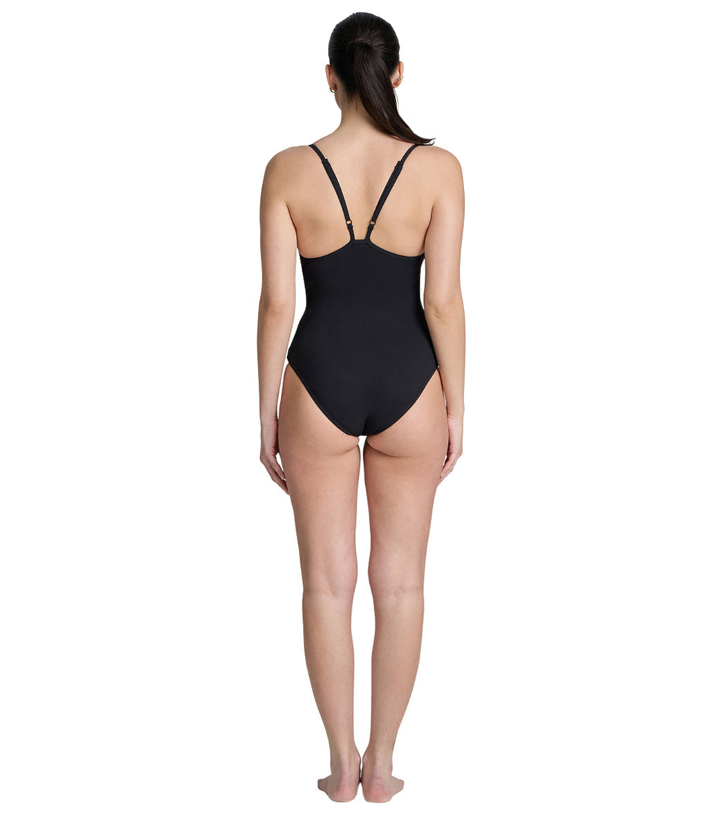 Arena Women's Mesh Panel Closed Back One Piece Swimsuit