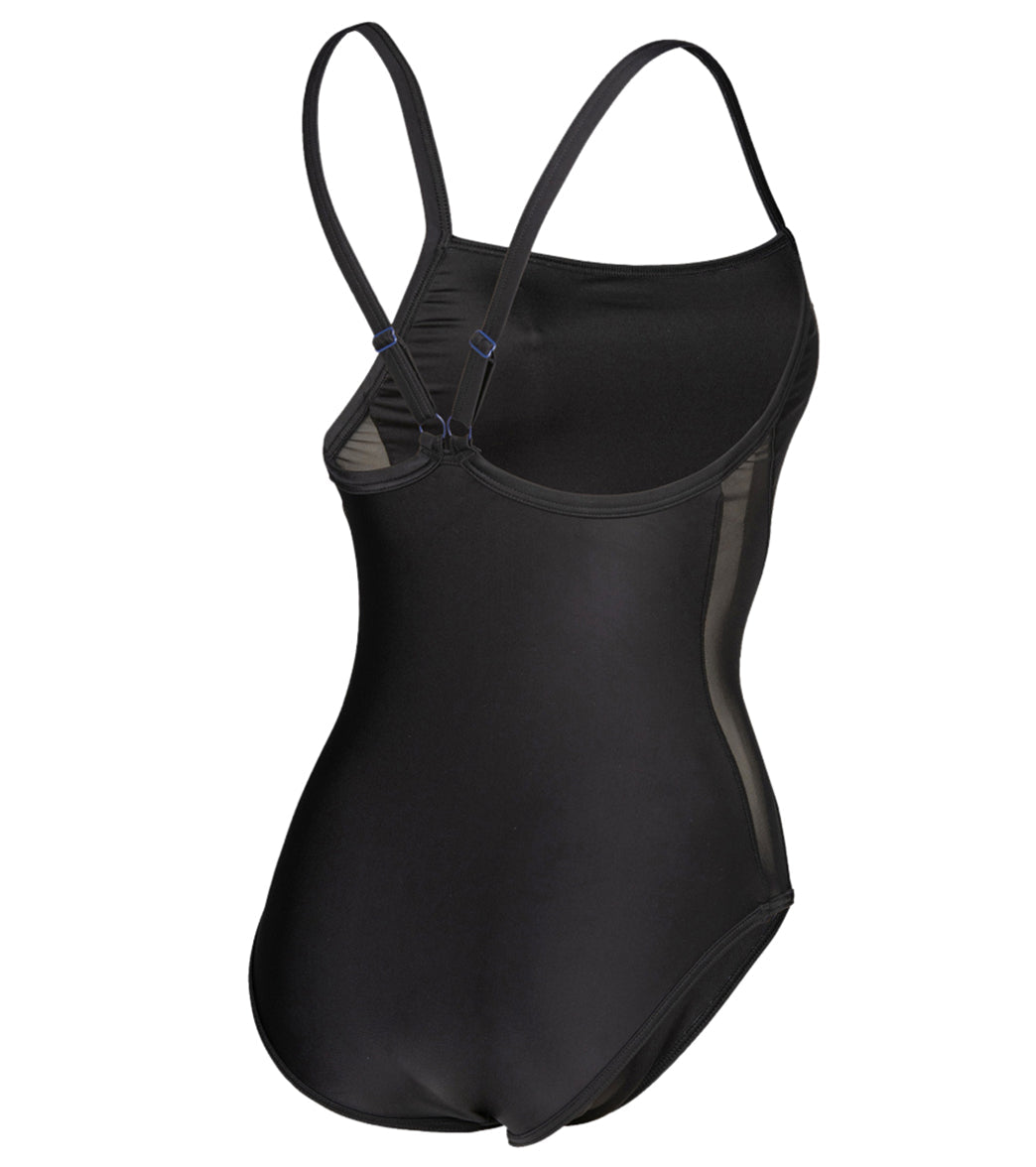 Arena Women's Mesh Panel Closed Back One Piece Swimsuit
