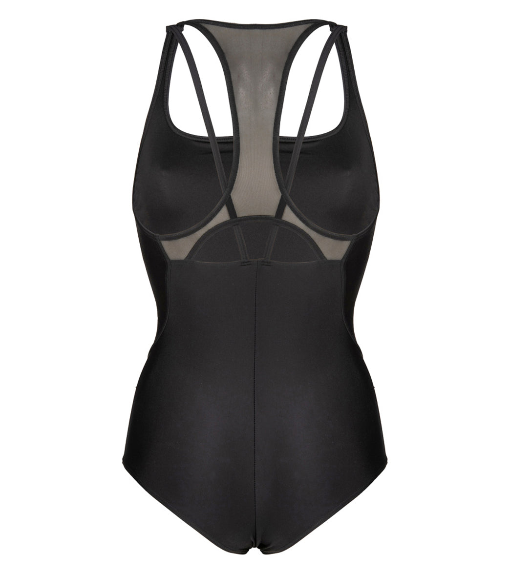 Arena Women's Mesh Panel Power Back One Piece Swimsuit