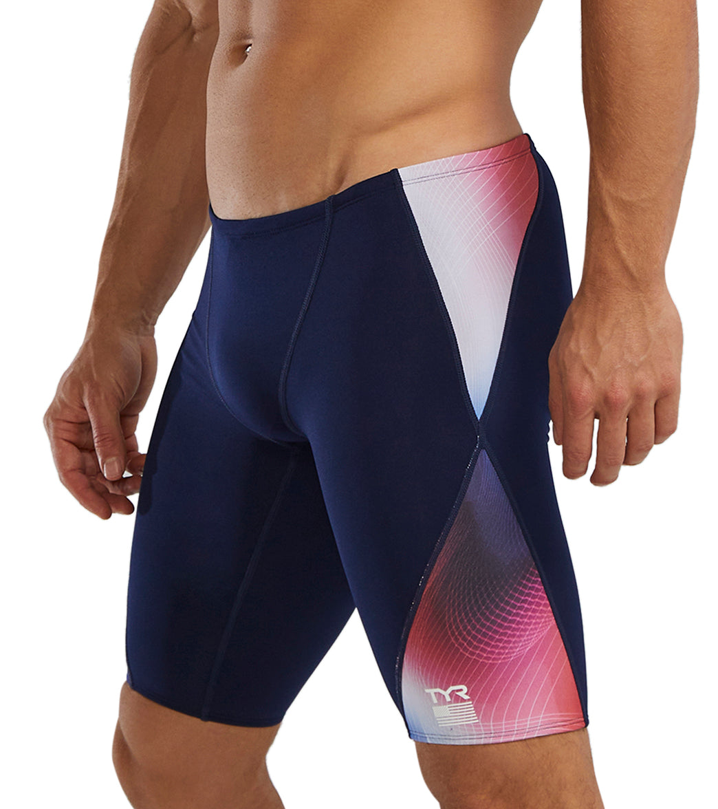 TYR Men's Unwaver Large Logo Jammer Swimsuit