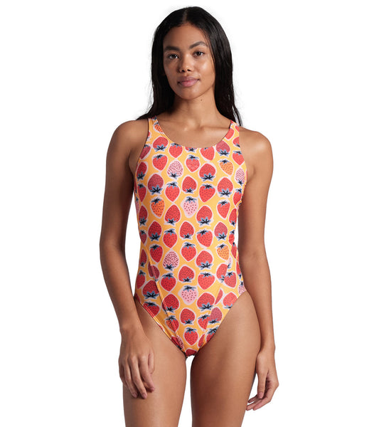 Arena Women's Strawberry Tech Back One Piece Swimsuit