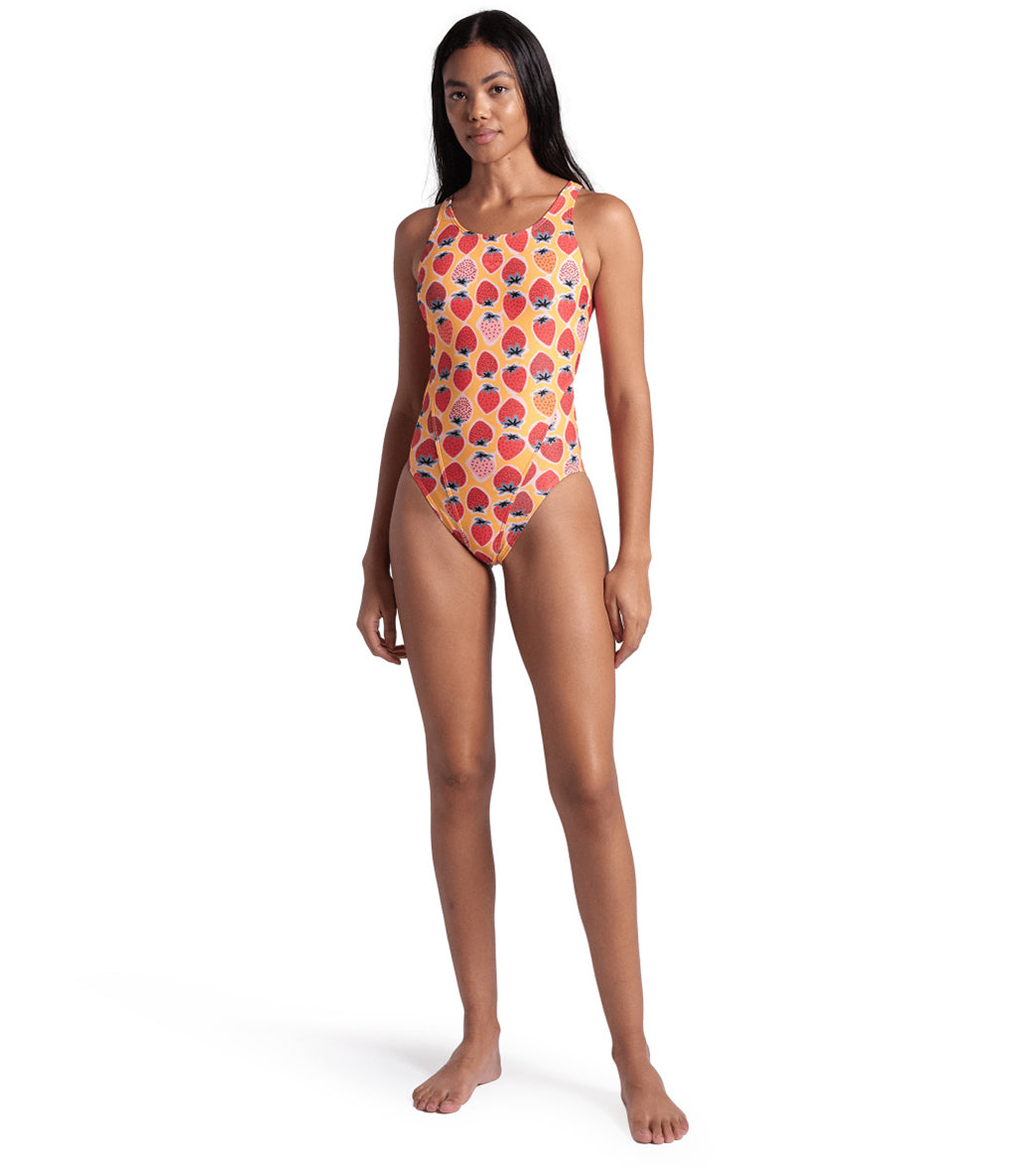 Arena Women's Strawberry Tech Back One Piece Swimsuit