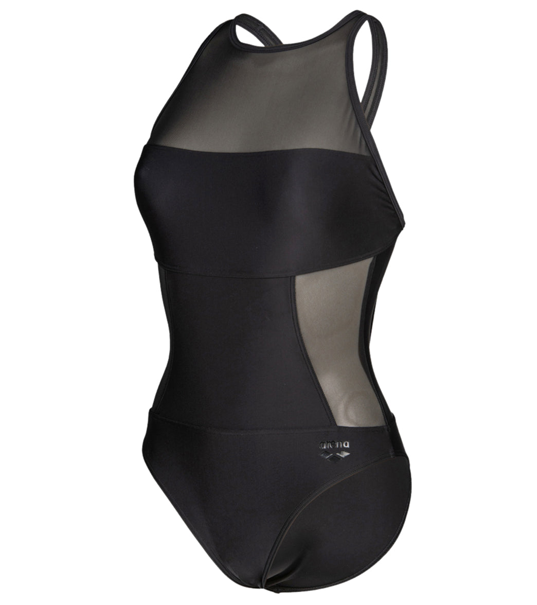 Arena Women's Mesh Panels Pro Back One Piece Swimsuit