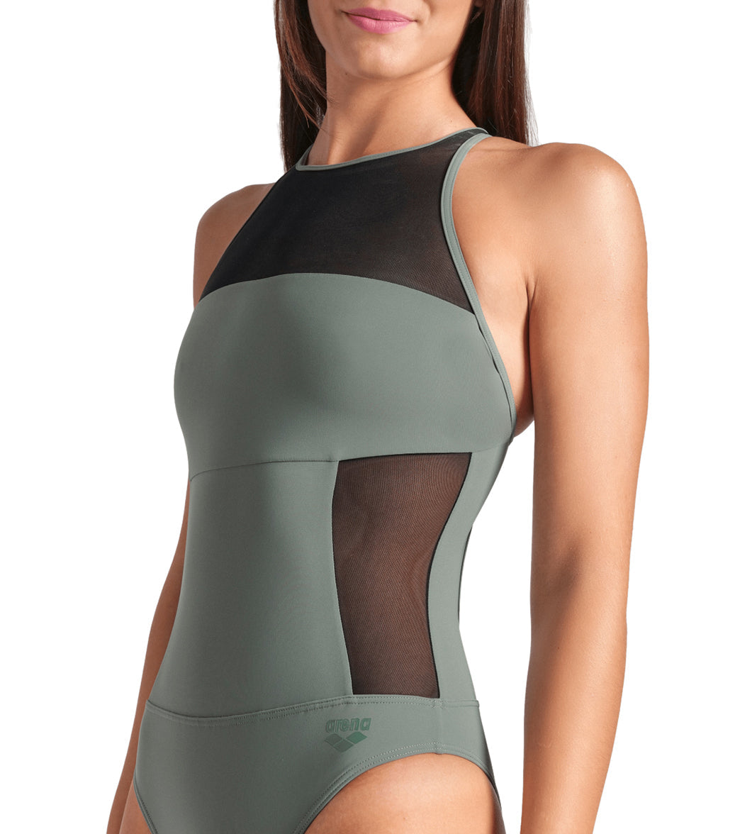 Arena Women's Mesh Panels Pro Back One Piece Swimsuit