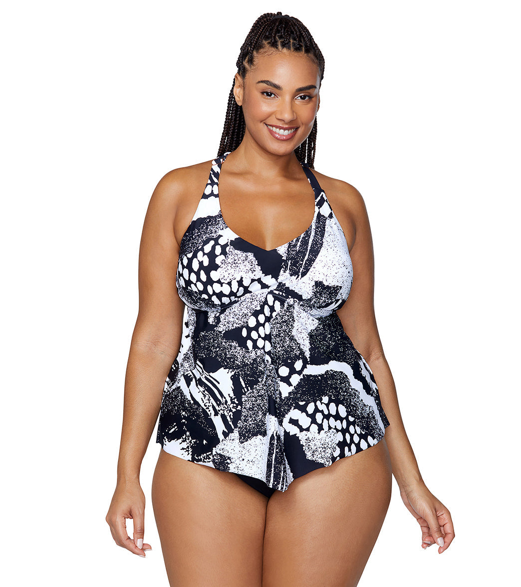 Raisins Women's Diamondhead Aviva Plus Size Tankini Top