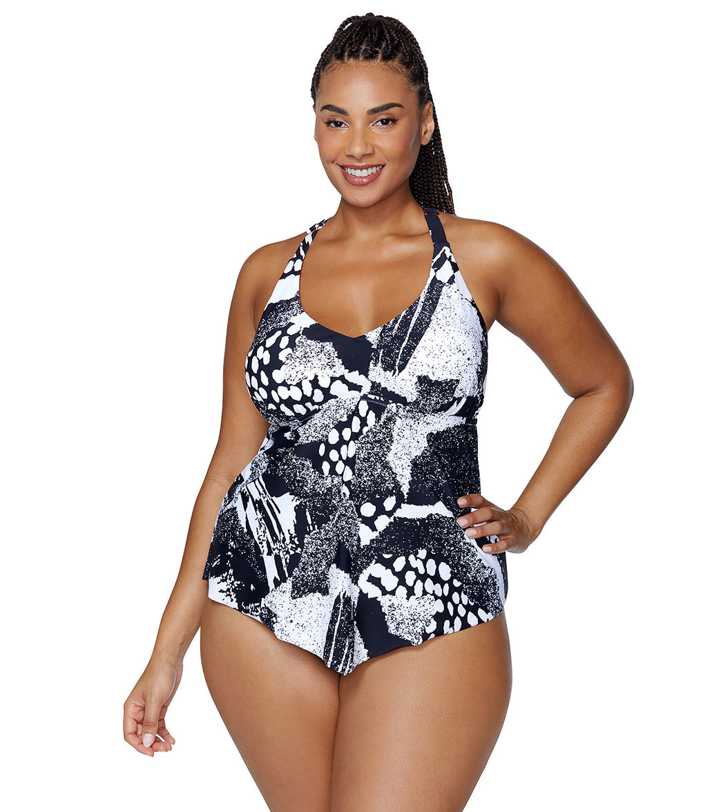 Raisins Women's Diamondhead Aviva Plus Size Tankini Top