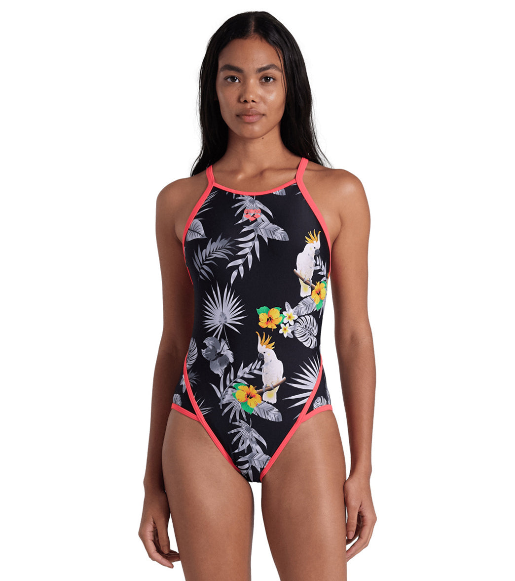 Arena Women's Tropical Summer Fast Back One Piece Swimsuit