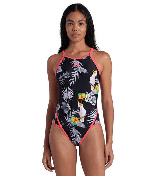 Arena Women's Tropical Summer Fast Back One Piece Swimsuit