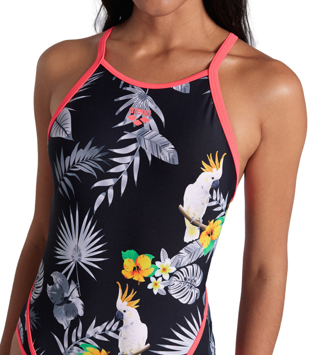 Arena Women's Tropical Summer Fast Back One Piece Swimsuit