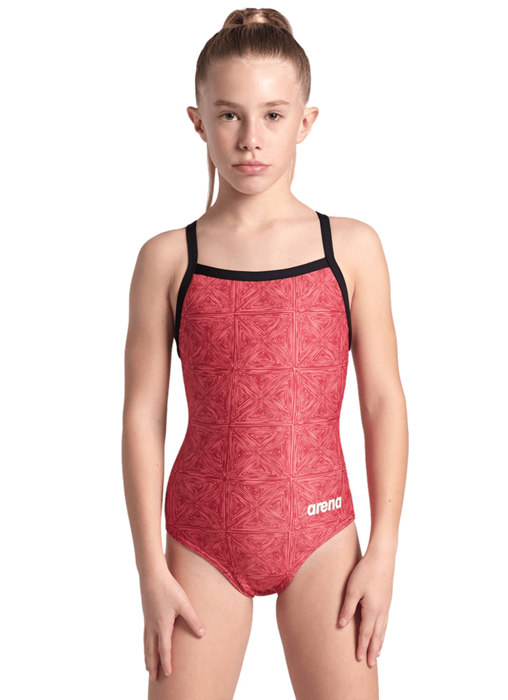 Arena Women's Abstract Tiles Lightdrop Back One Piece Swimsuit