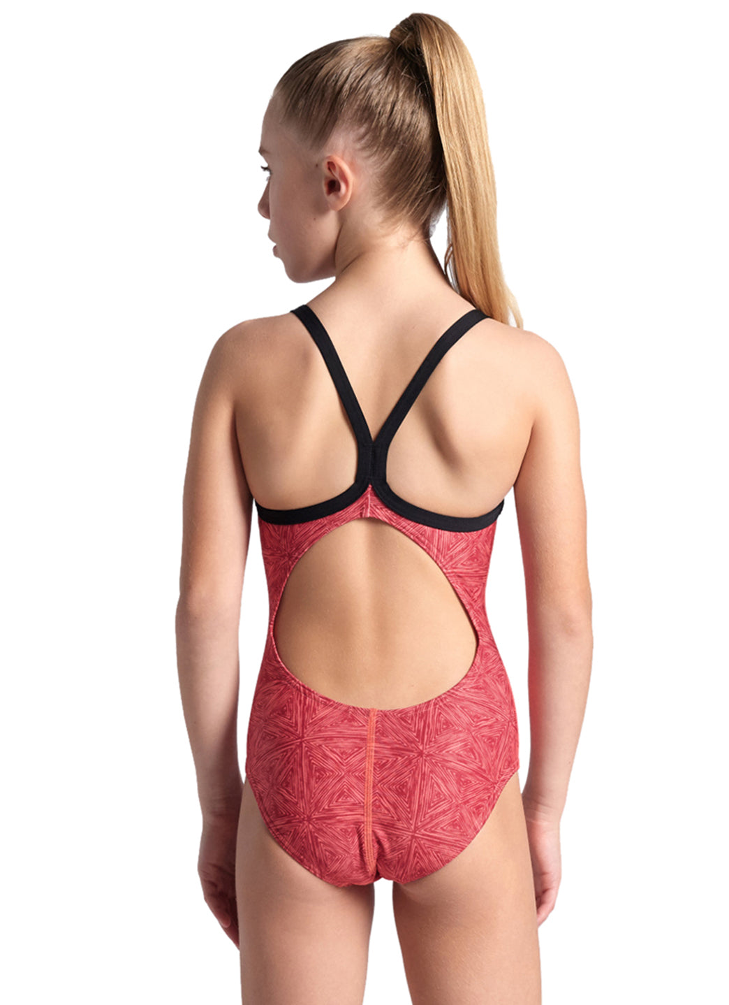 Arena Women's Abstract Tiles Lightdrop Back One Piece Swimsuit