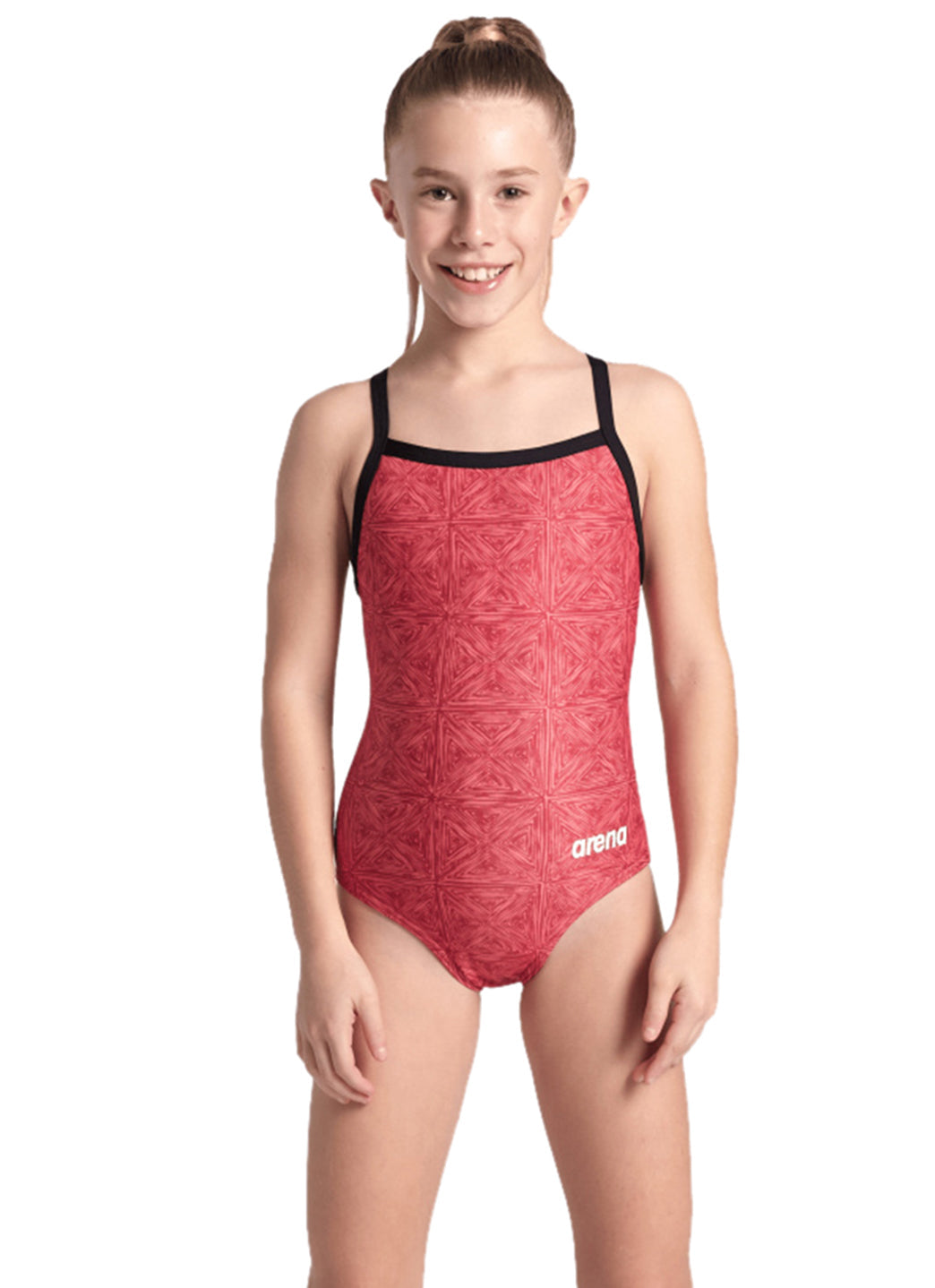 Arena Women's Abstract Tiles Lightdrop Back One Piece Swimsuit