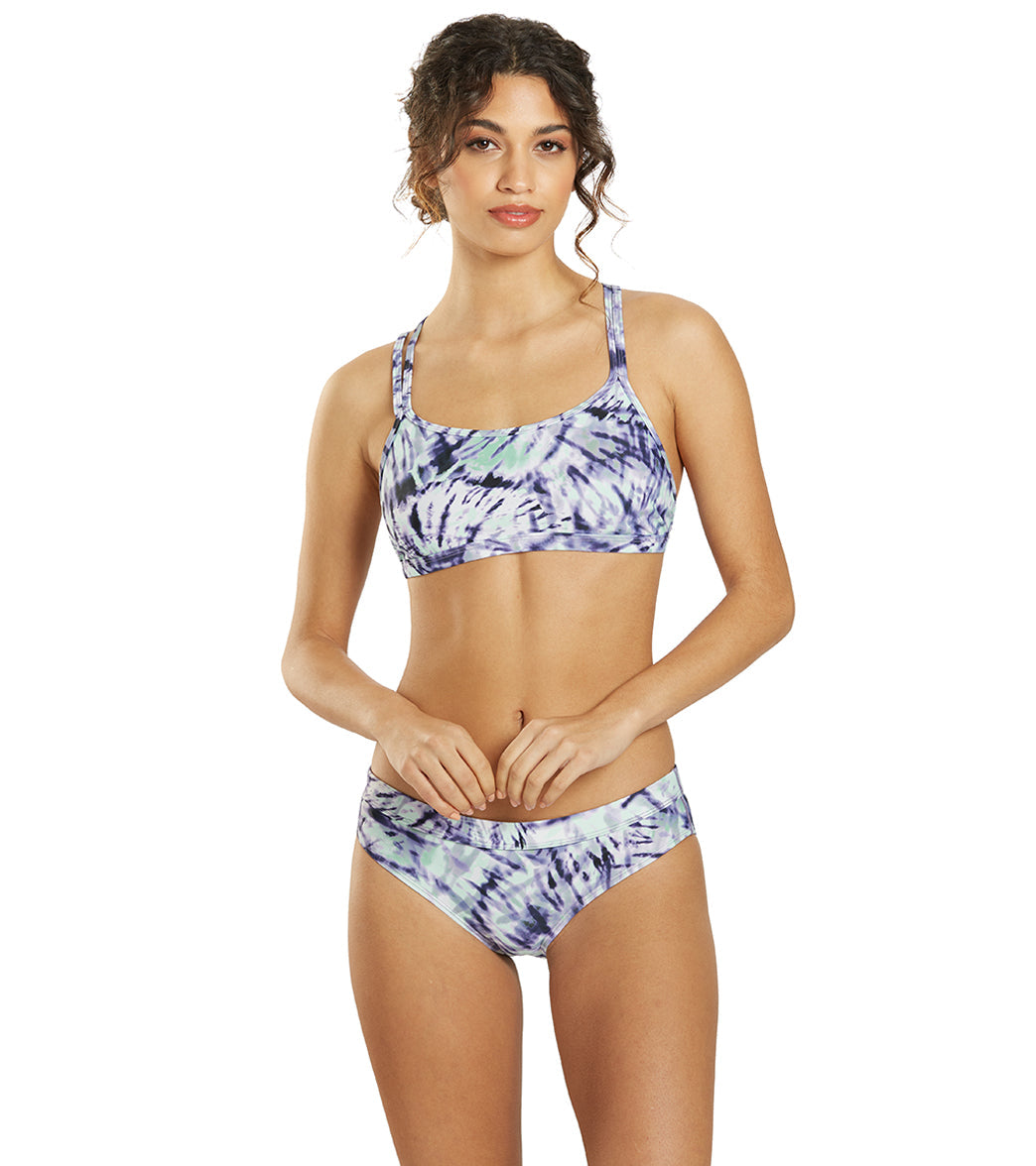 Sporti Active Moonlight Tie Dye Hipster Workout Bikini Swim Bottom