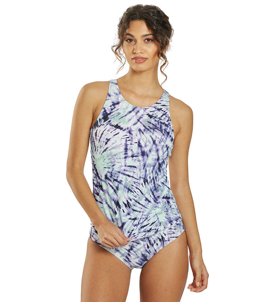 Sporti Active Moonlight Tie Dye High Neck Tankini Top