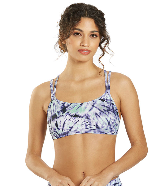 Sporti Active Moonlight Tie Dye Double Cross Workout Bikini Top