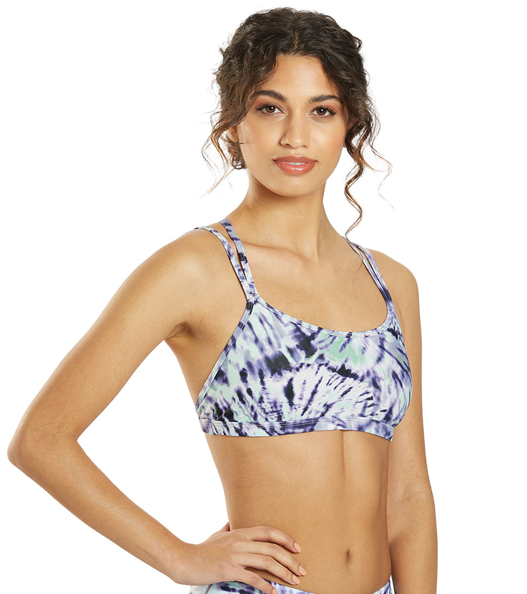 Sporti Active Moonlight Tie Dye Double Cross Workout Bikini Top