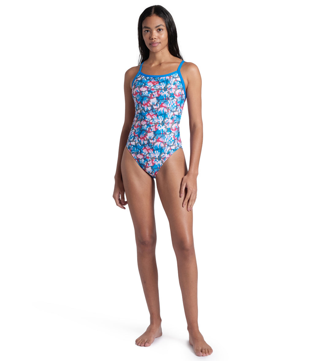 Arena Women's Multi Camo Challenge Back One Piece Swimsuit