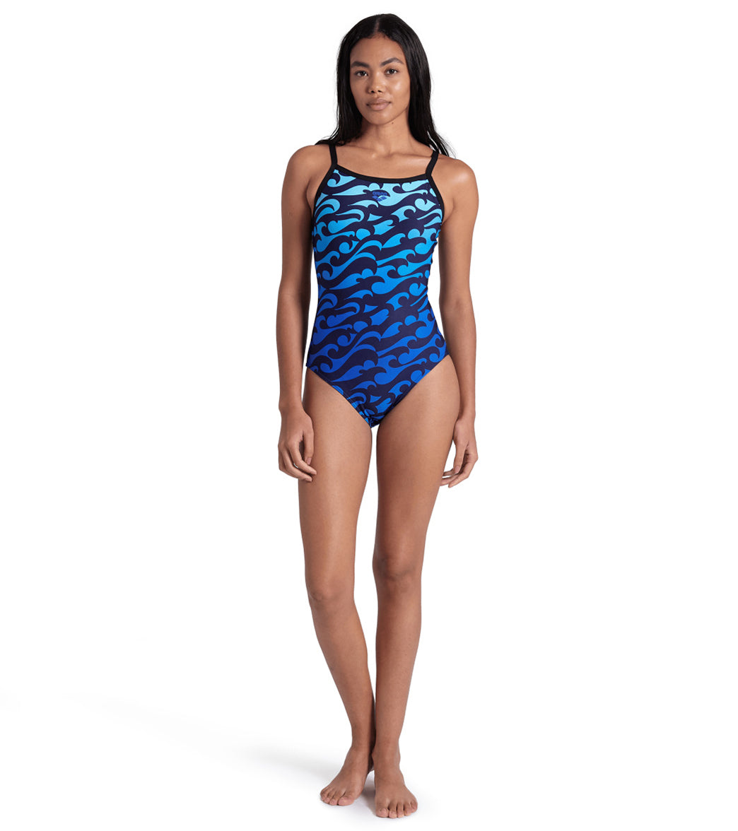 Arena Women's Surfs Up Lightdrop Back One Piece Swimsuit
