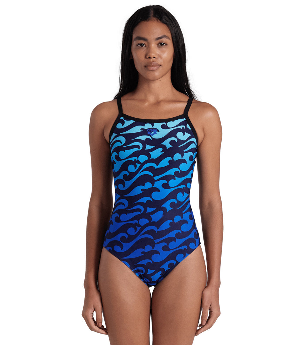 Arena Women's Surfs Up Lightdrop Back One Piece Swimsuit