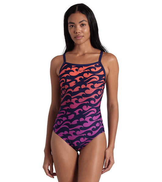 Arena Women's Surfs Up Lightdrop Back One Piece Swimsuit