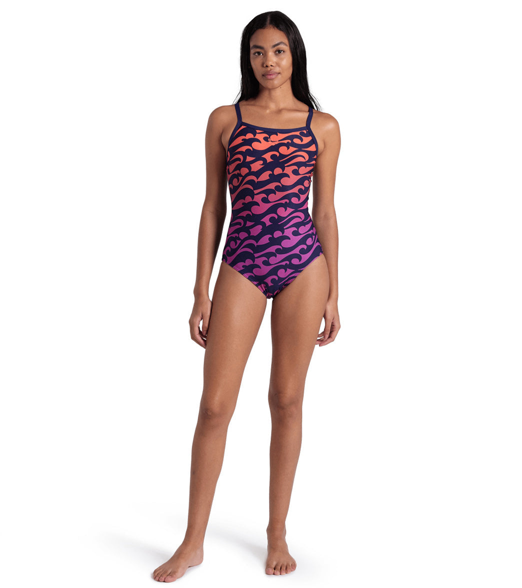 Arena Women's Surfs Up Lightdrop Back One Piece Swimsuit