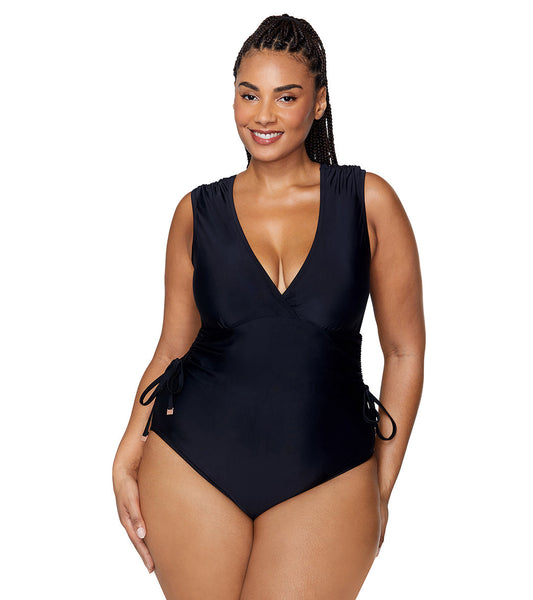 Raisins Women's Tranquilo Solids Lusiana Plus Size One Piece Swimsuit