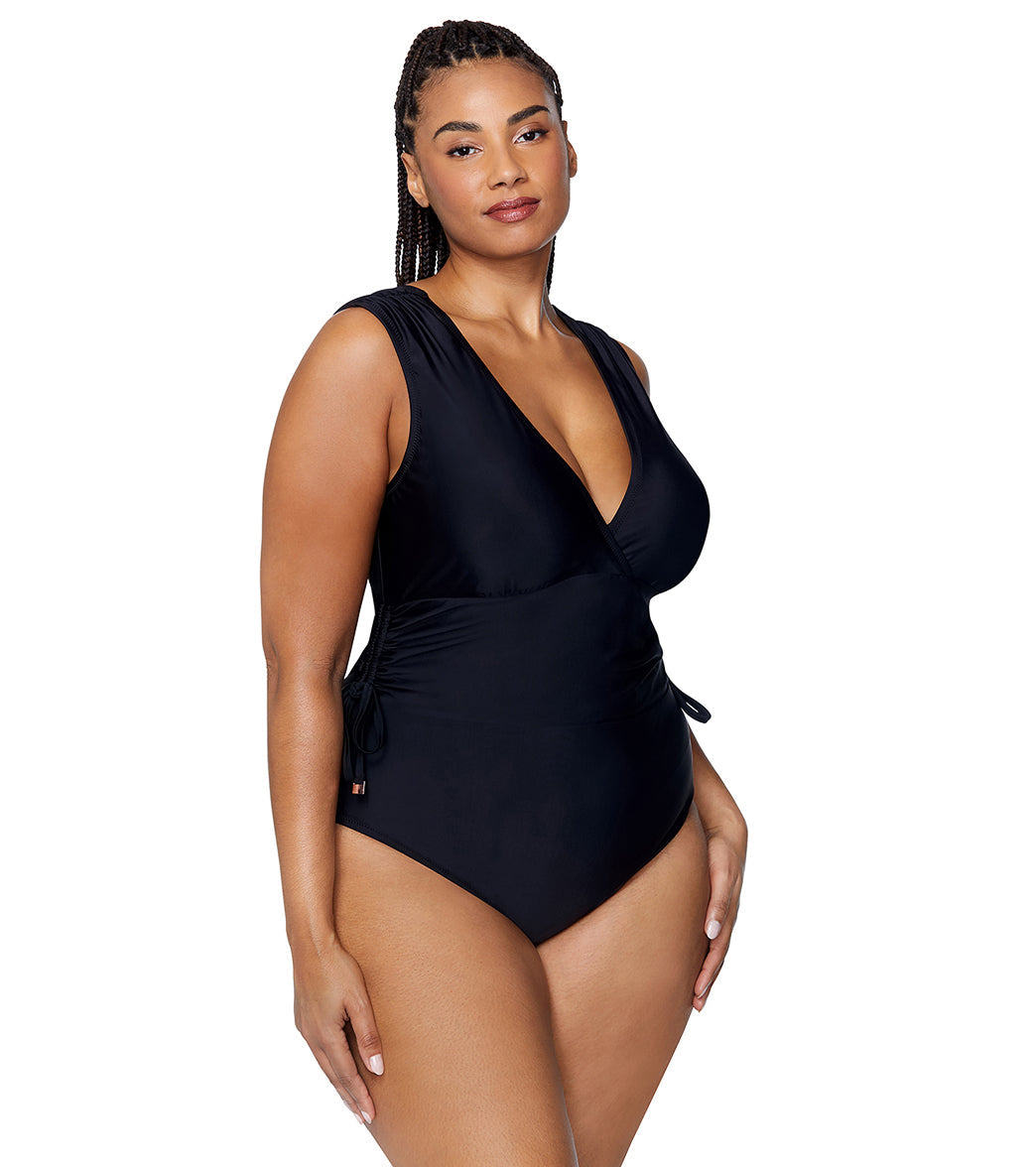 Raisins Women's Tranquilo Solids Lusiana Plus Size One Piece Swimsuit