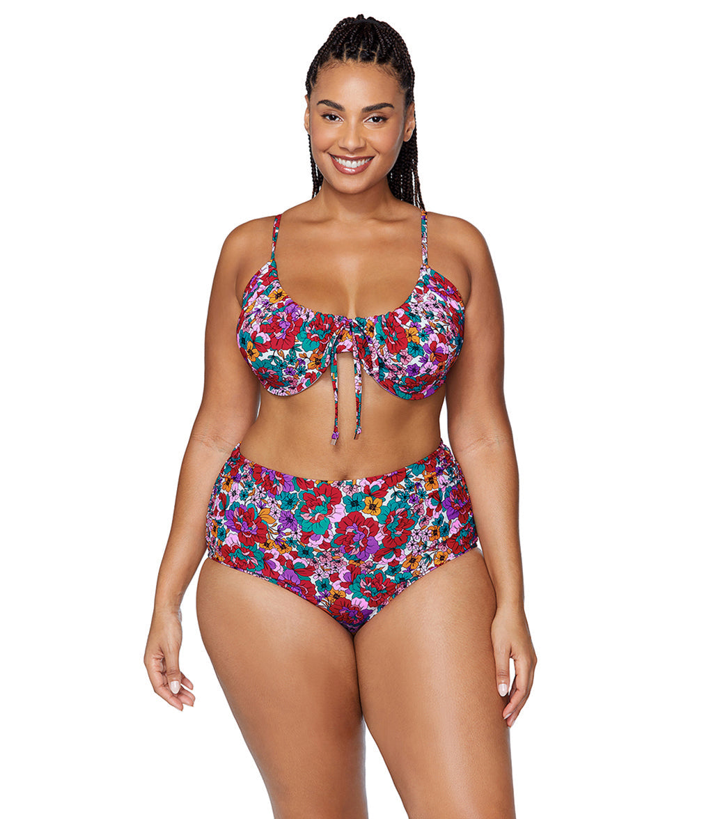 Raisins Women's Brilliant Bloom Keiora Plus Size Bikini Bottom