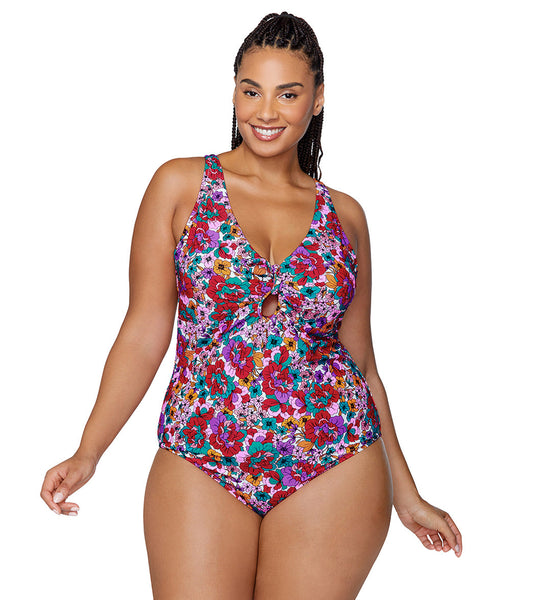 Raisins Women's Brilliant Bloom Muna Plus Size One Piece Swimsuit