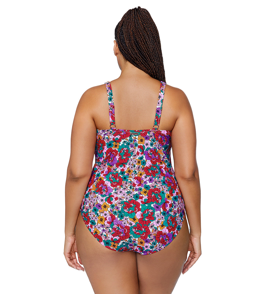 Raisins Women's Brilliant Bloom Muna Plus Size One Piece Swimsuit