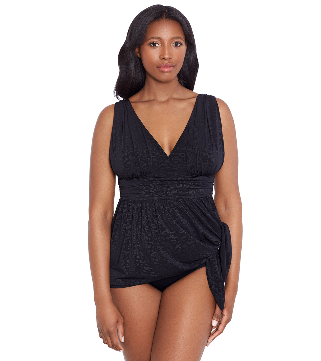 Longitude Women's Boss Lady Goddess Flyaway Long Torso Swim Dress