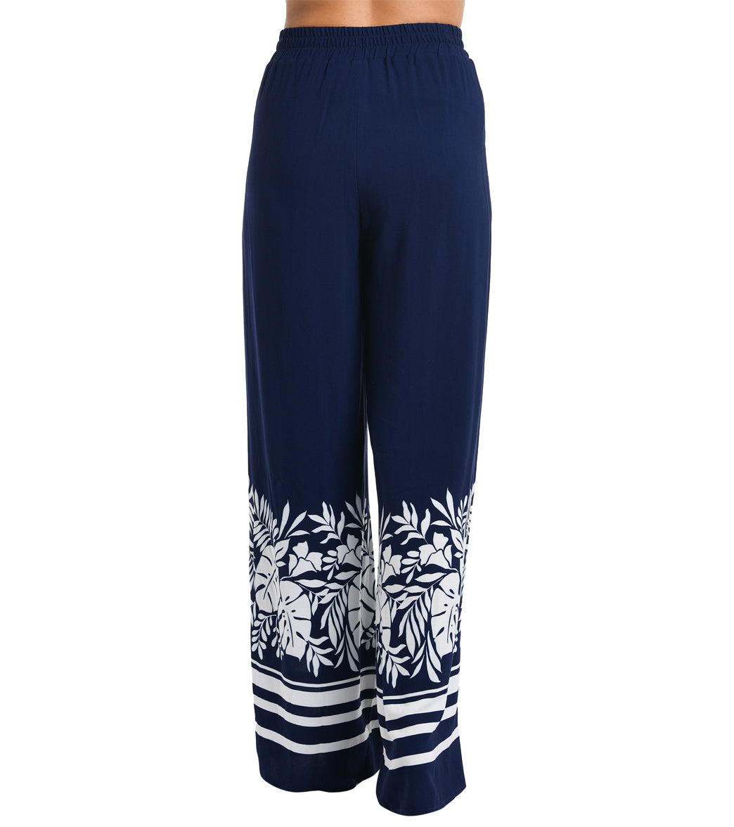 La Blanca Women's Beach Bungalow Palazzo Cover Up Pants