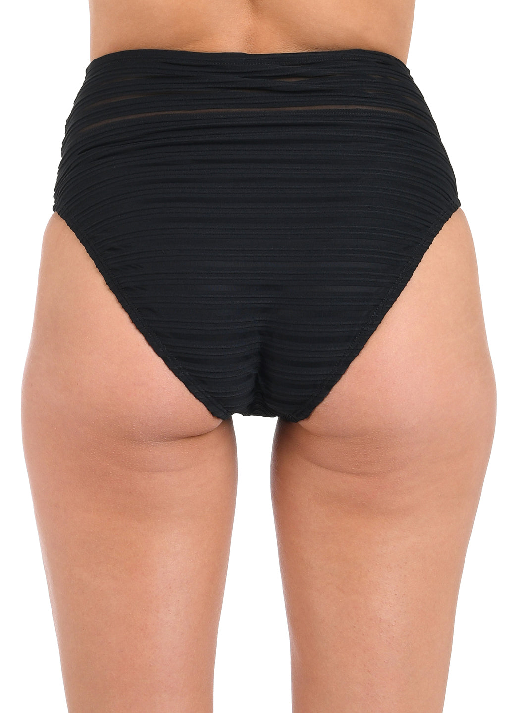 La Blanca Women's Fluid Lines High Waist Bikini Bottom