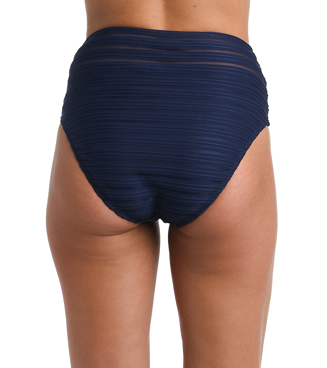 La Blanca Women's Fluid Lines High Waist Bikini Bottom