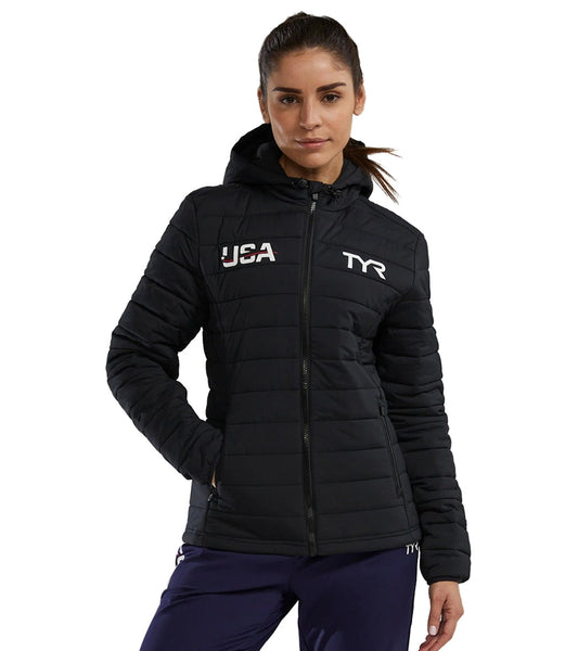 TYR Women's USA Hydrosphere Mission Puffer Jacket